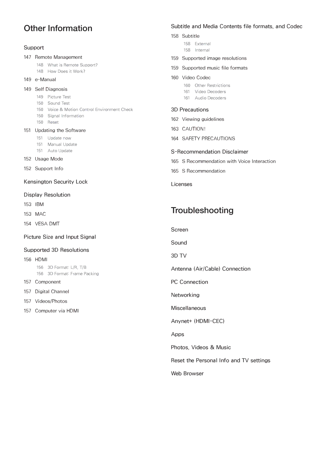 Samsung PN64F8500AF manual Other Information 