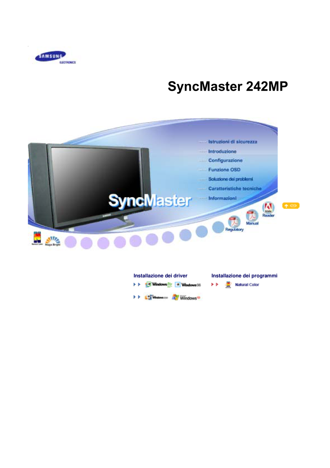 Samsung PO24FSSSS/EDC, PO24FSSS/EDC manual SyncMaster 242MP 