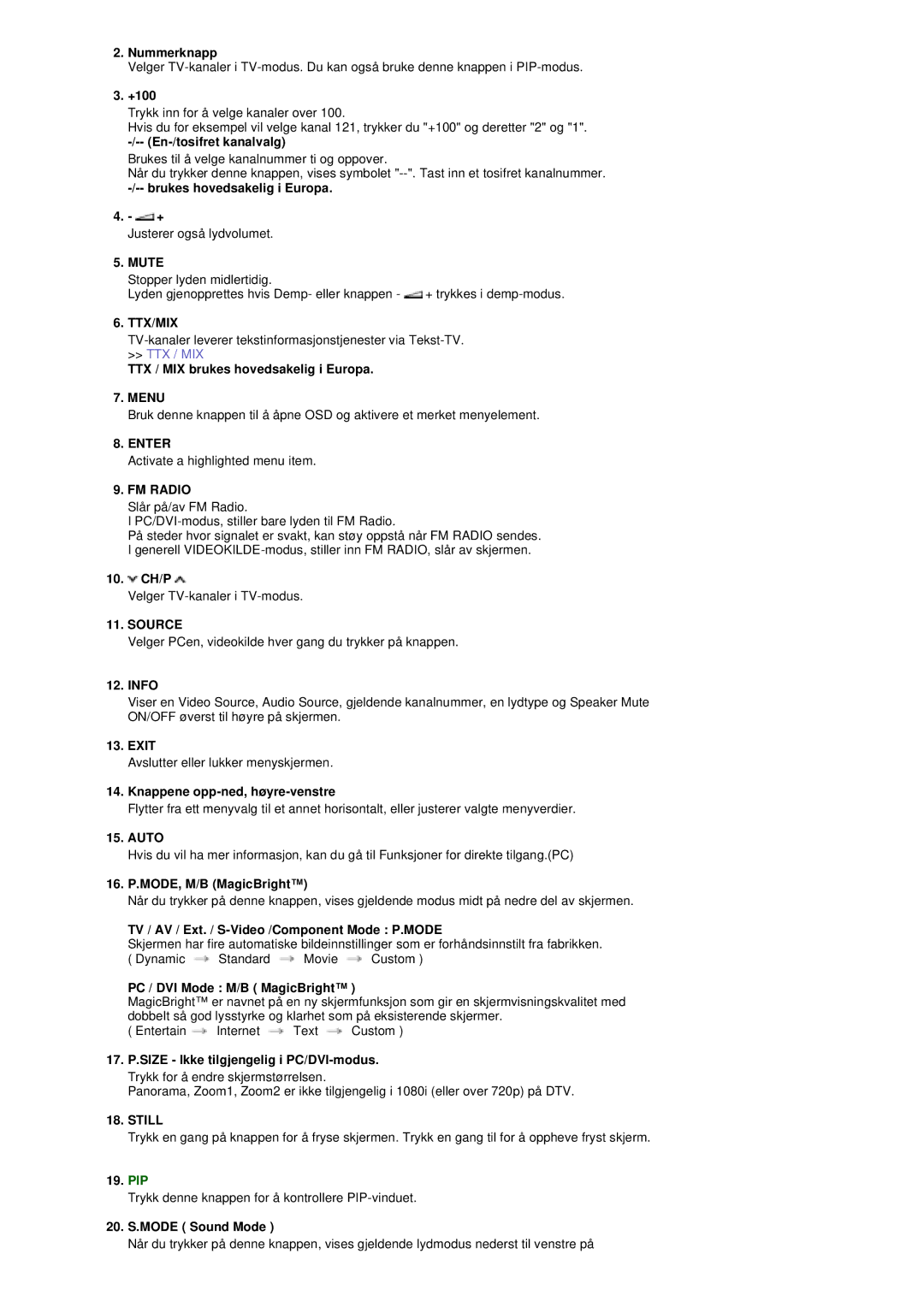 Samsung PO24FSSSS/EDC manual Mute 