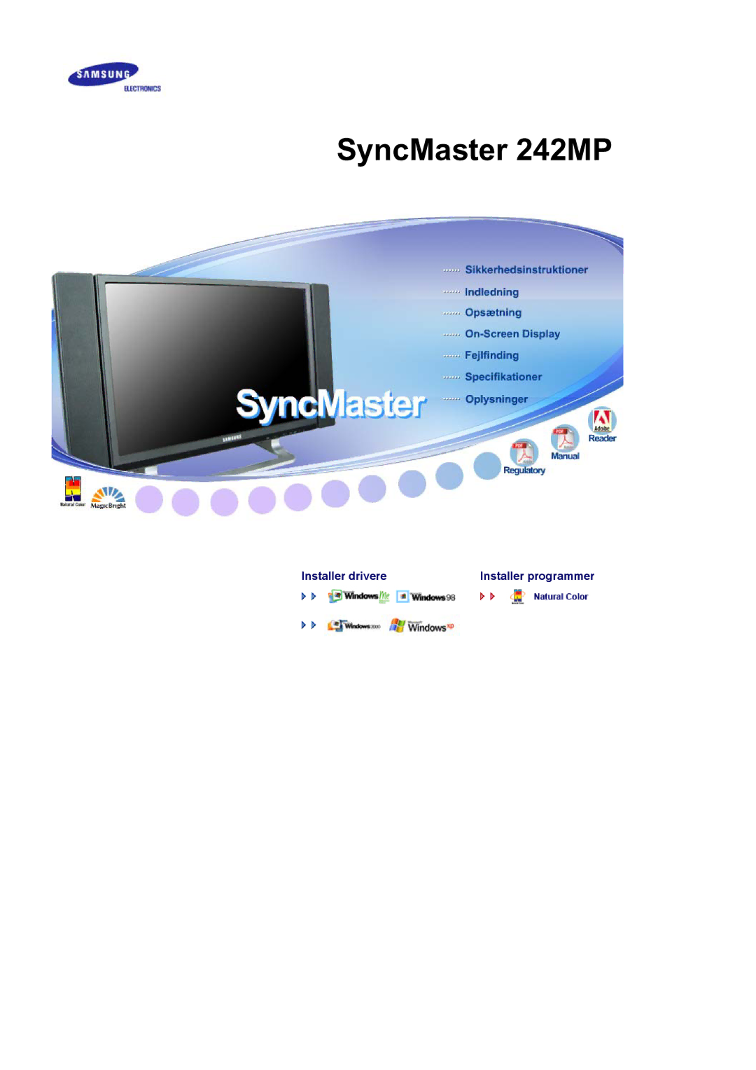 Samsung PO24FSSSS/EDC manual SyncMaster 242MP 