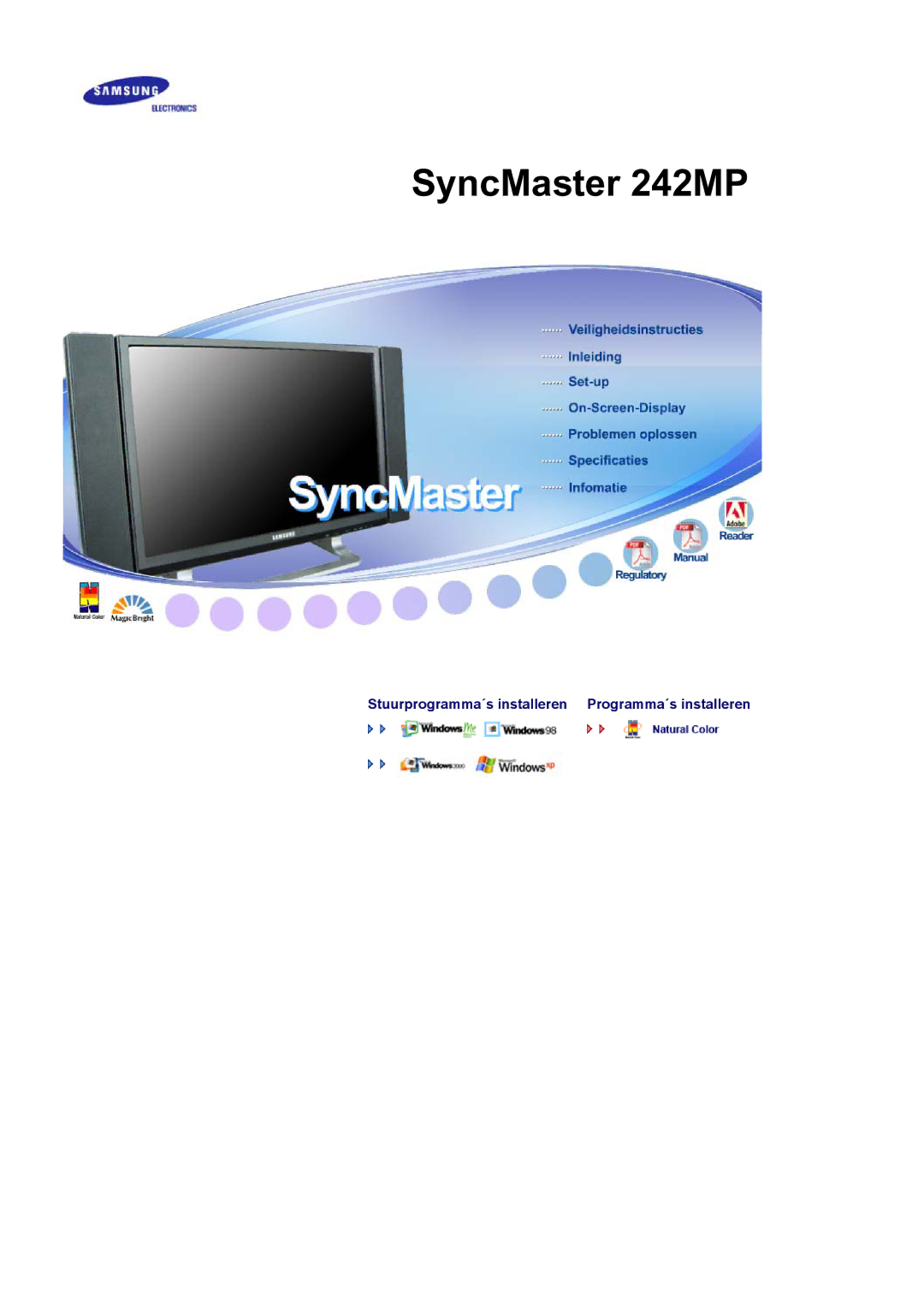 Samsung PO24FSSSS/EDC manual SyncMaster 242MP 