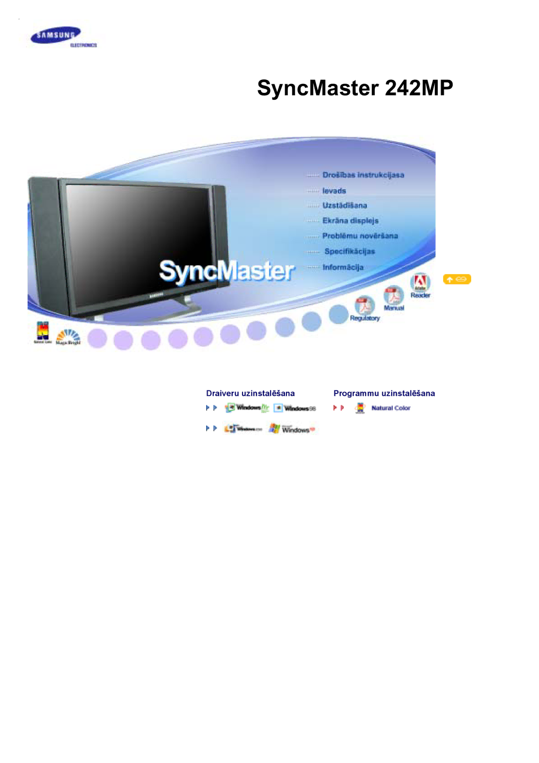 Samsung PO24FSSSS/EDC manual SyncMaster 242MP 