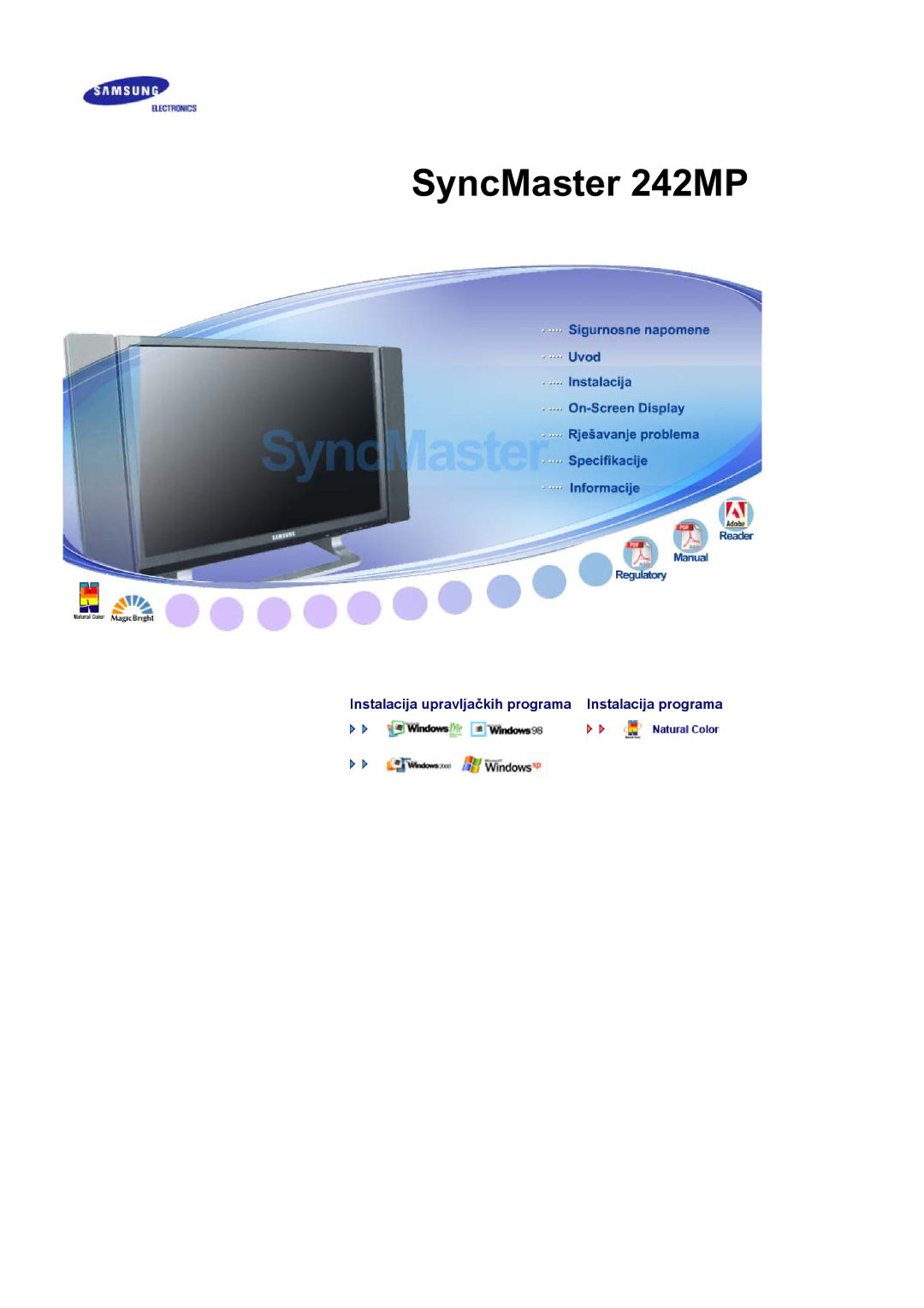 Samsung LG24POFSSS/EDC, PO24FSSSS/EDC manual SyncMaster 242MP 