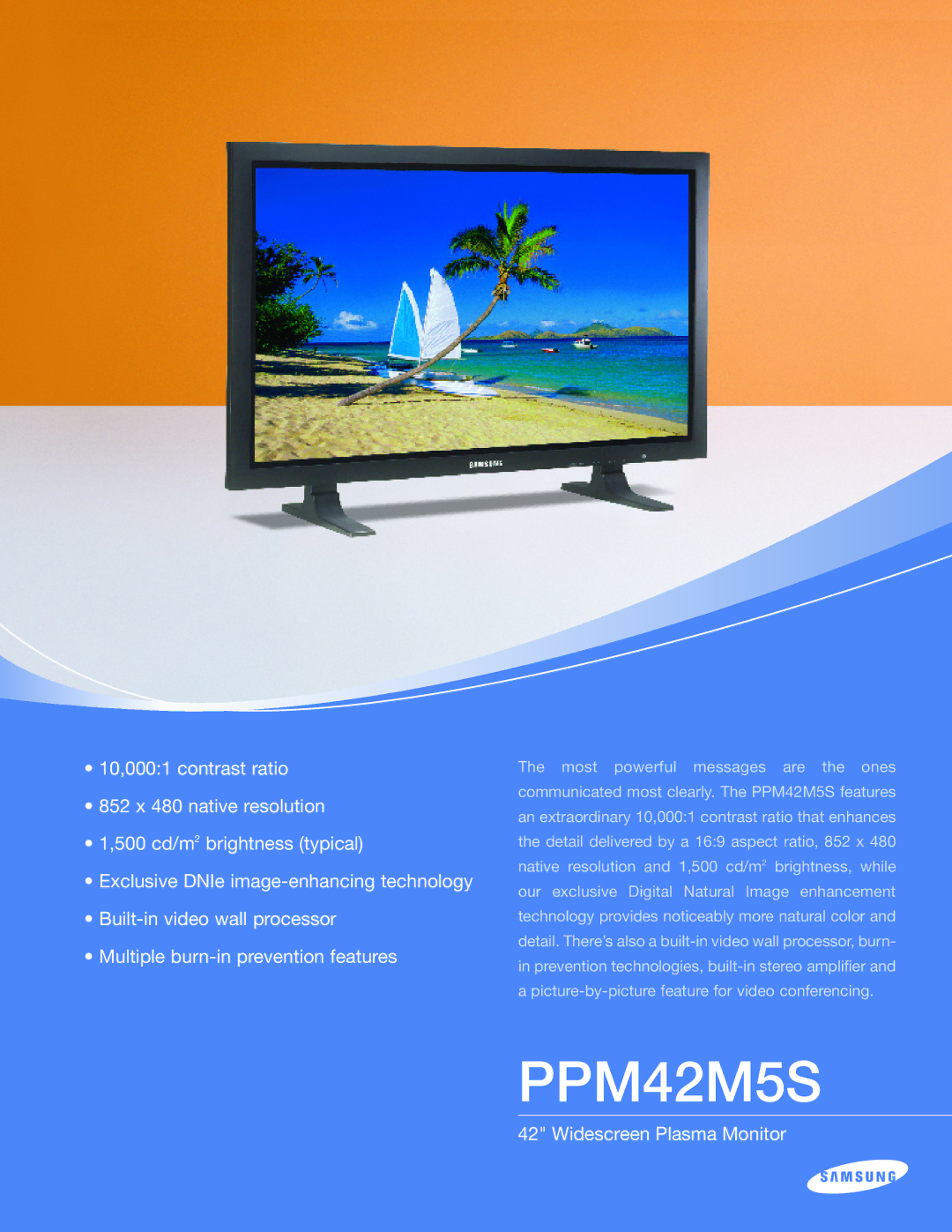 Samsung PPM42M5S manual 