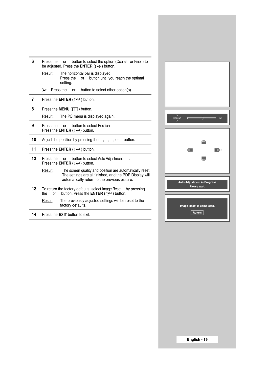 Samsung PPM42M7HBX/XSA, PPM50M7HBX/XSA manual Image Lock 