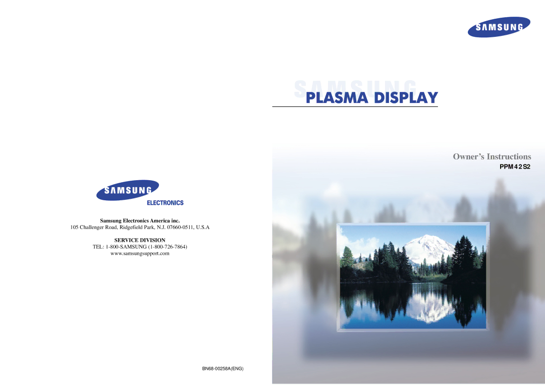 Samsung PPM42S2 manual Owner’s Instructions 