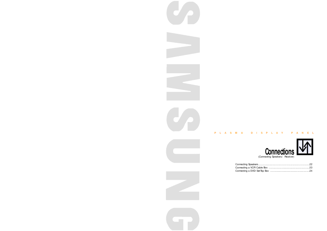 Samsung PPM42S2 manual Connections 