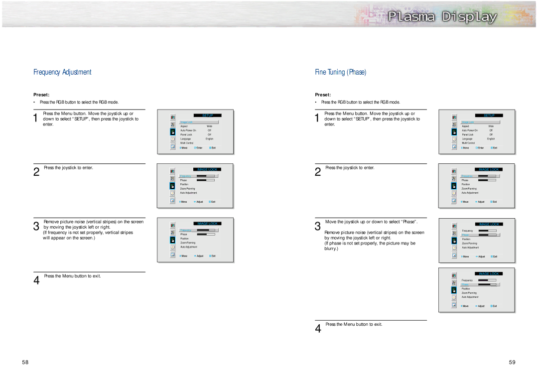 Samsung PPM42S2 manual Frequency Adjustment, Fine Tuning Phase 