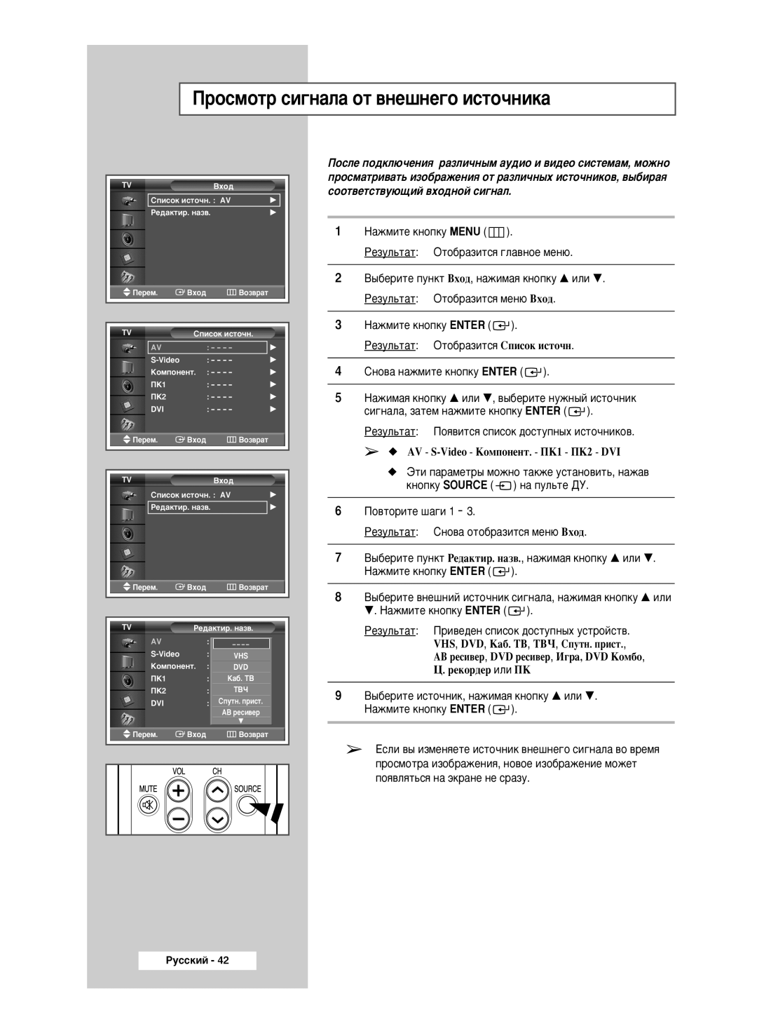 Samsung PPM50M5HSX/EDC manual Óòïóú Òë„Ì‡Î‡ Óú ‚Ìâ¯Ìâ„Ó Ëòúó˜Ìëí‡, ÂÍÓ‰Â ËÎË èä 