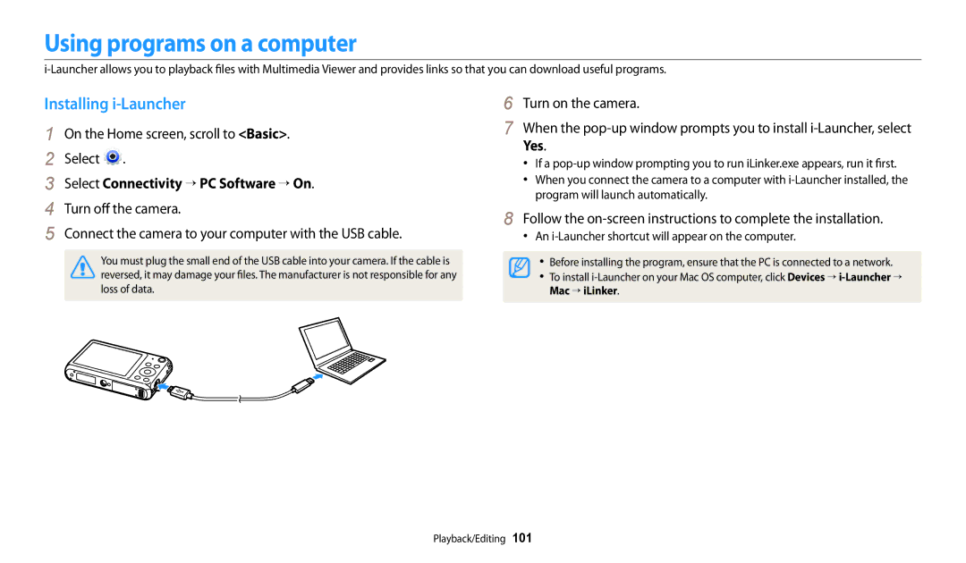 Samsung PRO4866, PRO4859 Using programs on a computer, Installing i-Launcher, Select Connectivity “ PC Software “ On 