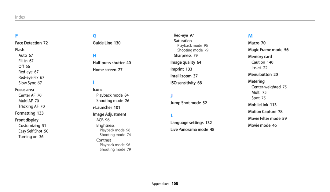 Samsung ECDV150FBPBUS, PRO4866, PRO4859, PRO4873, DV150FBK, EC-DV150FBPLUS user manual Index 