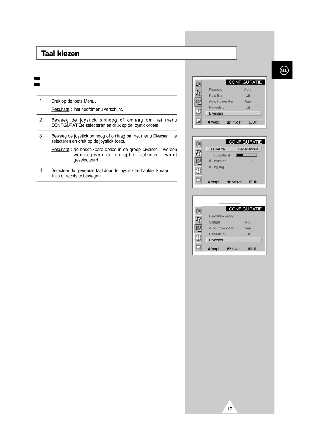 Samsung PS-50P2HT manual Taal kiezen 