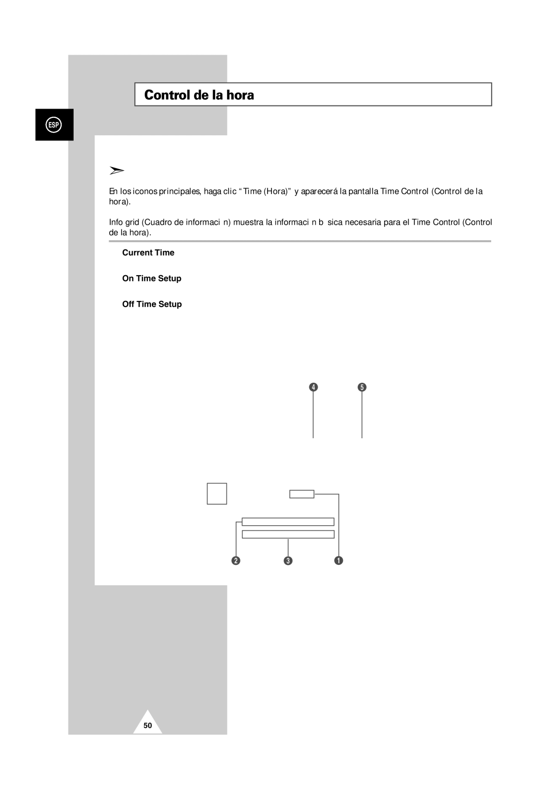 Samsung PS-50P2HT manual Control de la hora 