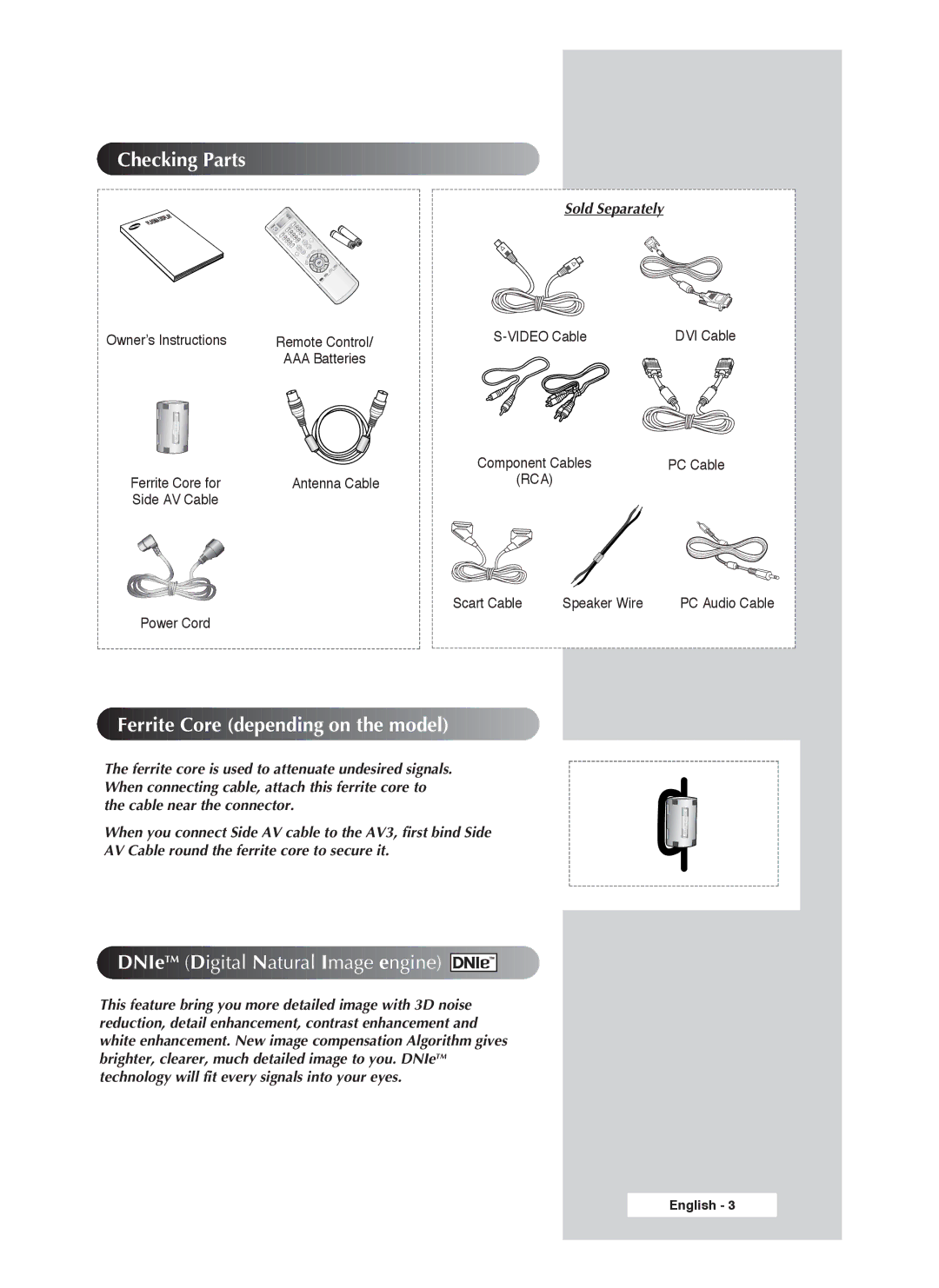 Samsung PS-50P4H1 manual Checking Parts 