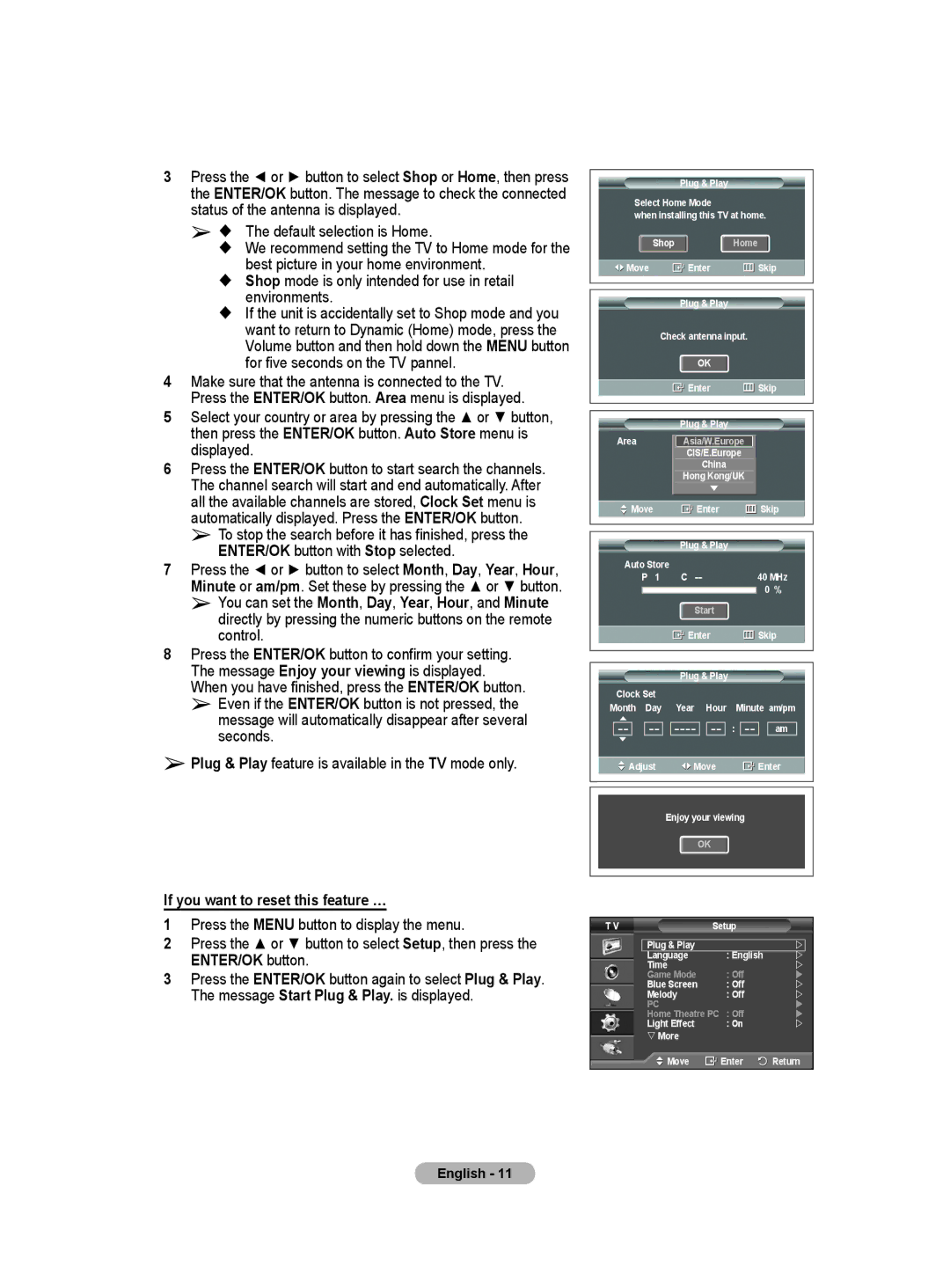 Samsung PS-42Q91HP, PS-50Q91HP manual If you want to reset this feature … 