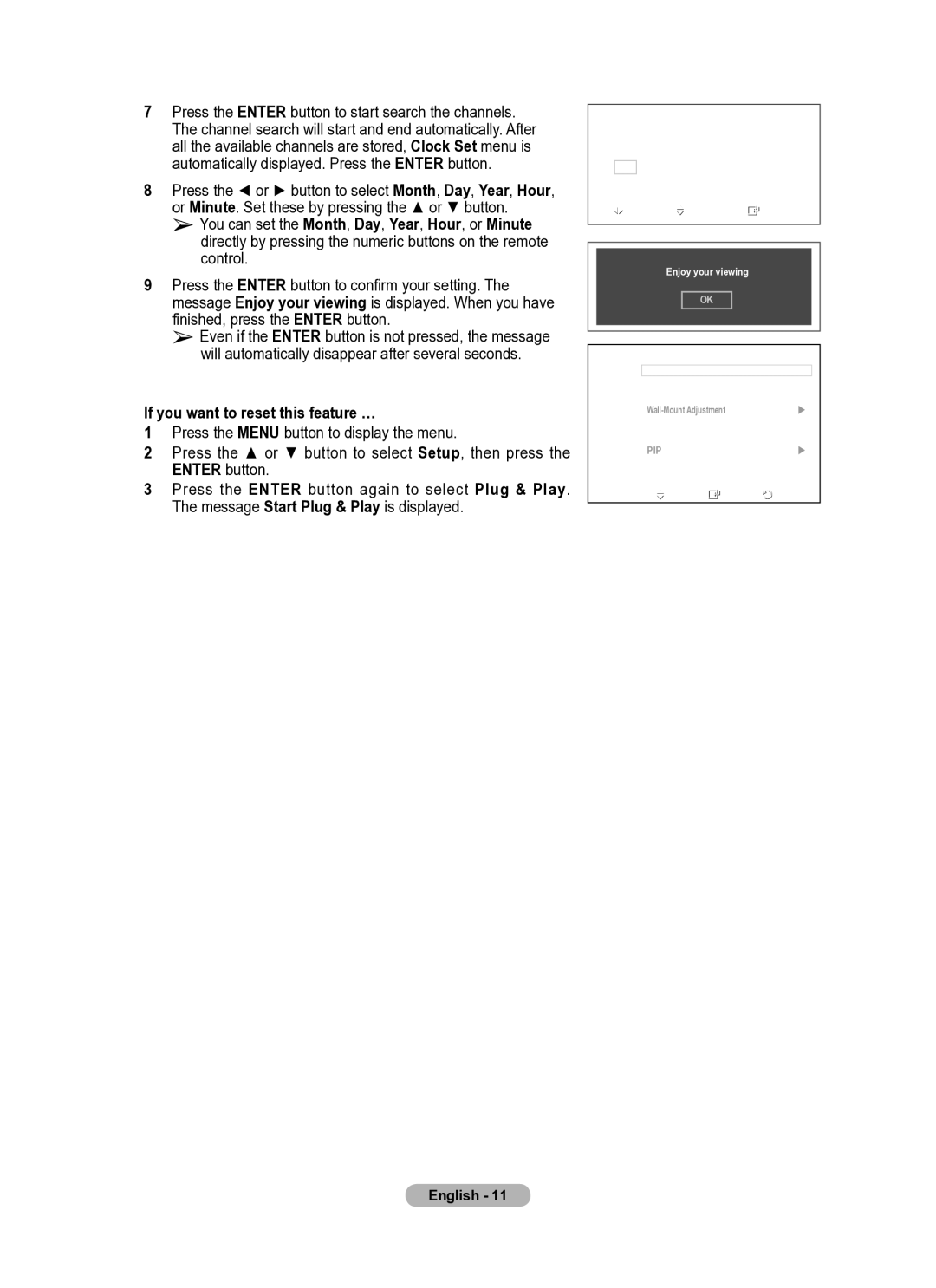 Samsung PS42A410, PS50A410 manual If you want to reset this feature … 