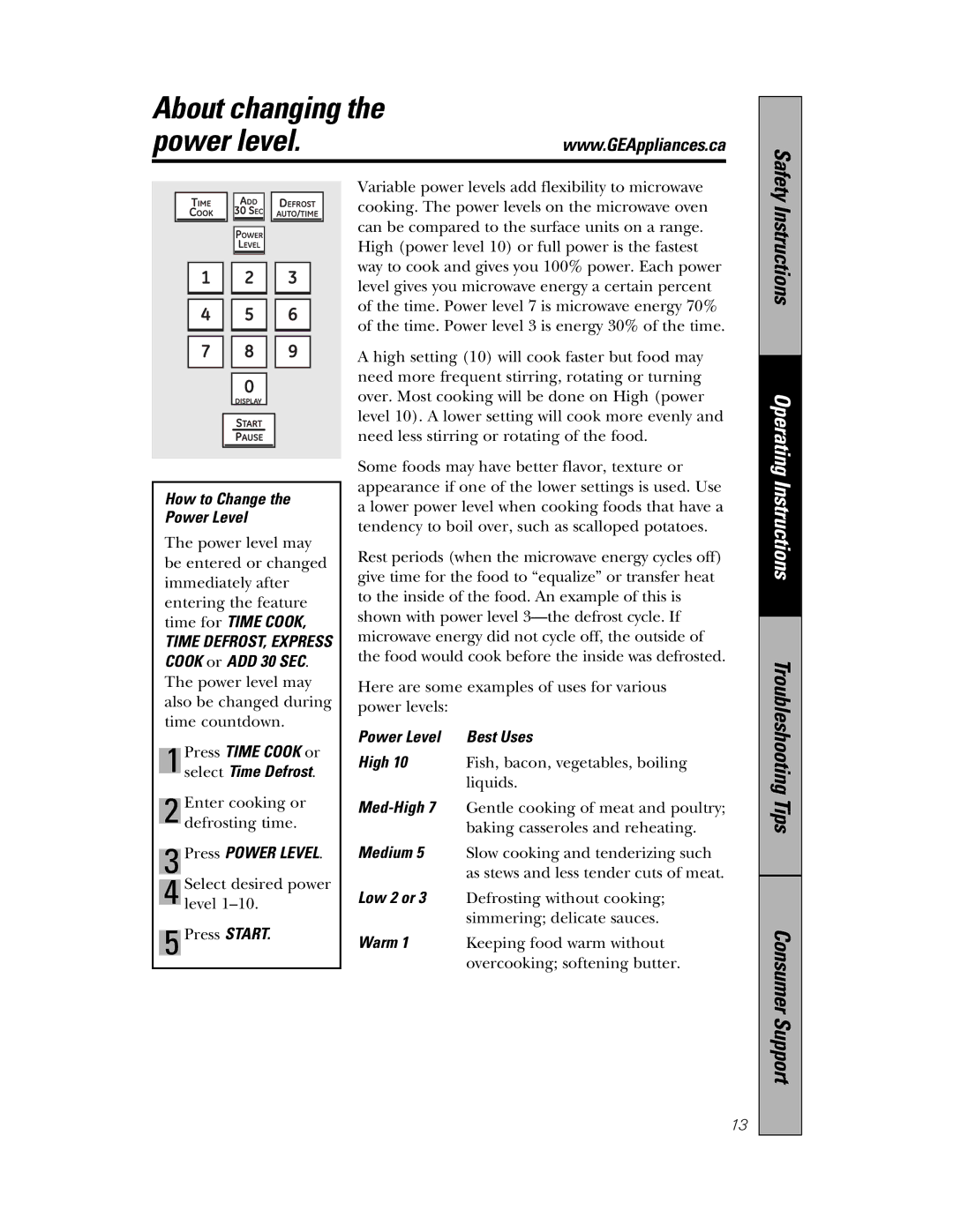 Samsung 350A4502P648, PVM1870 owner manual About changing Power level 