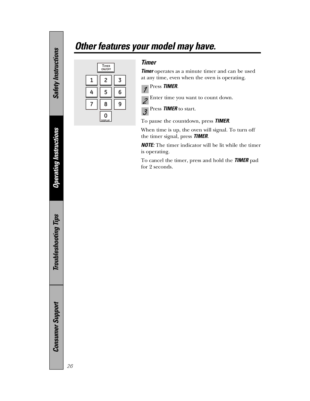 Samsung PVM1870, 350A4502P648 owner manual Timer 