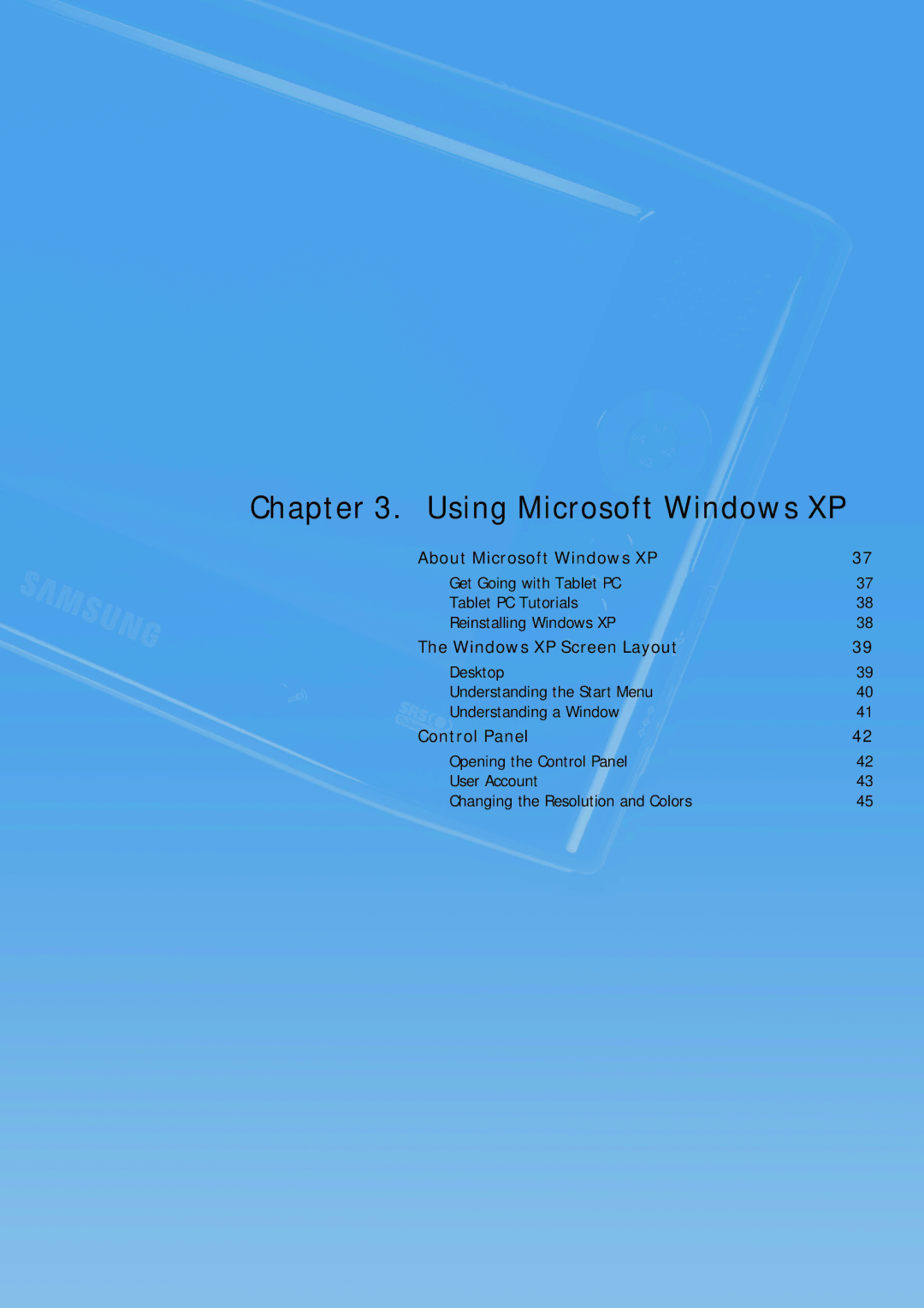 Samsung Q1 manual Using Microsoft Windows XP 