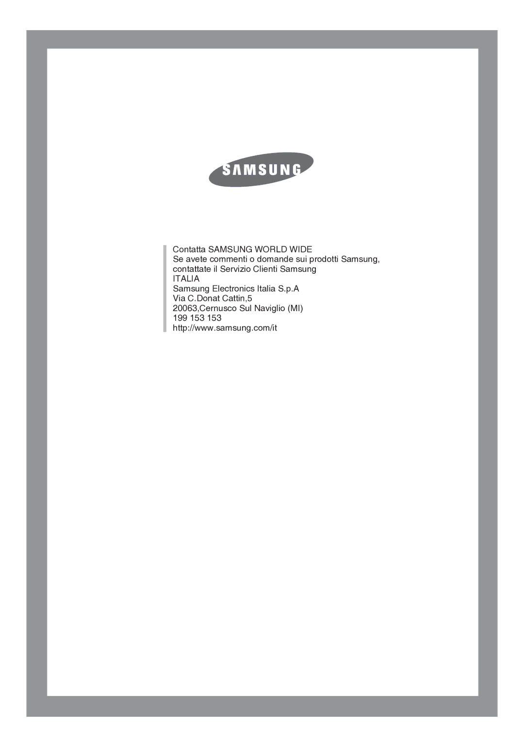 Samsung Q844ATGW/XET, Q1044ATGW/XET, Q1244ATGW/XET manual Italia 