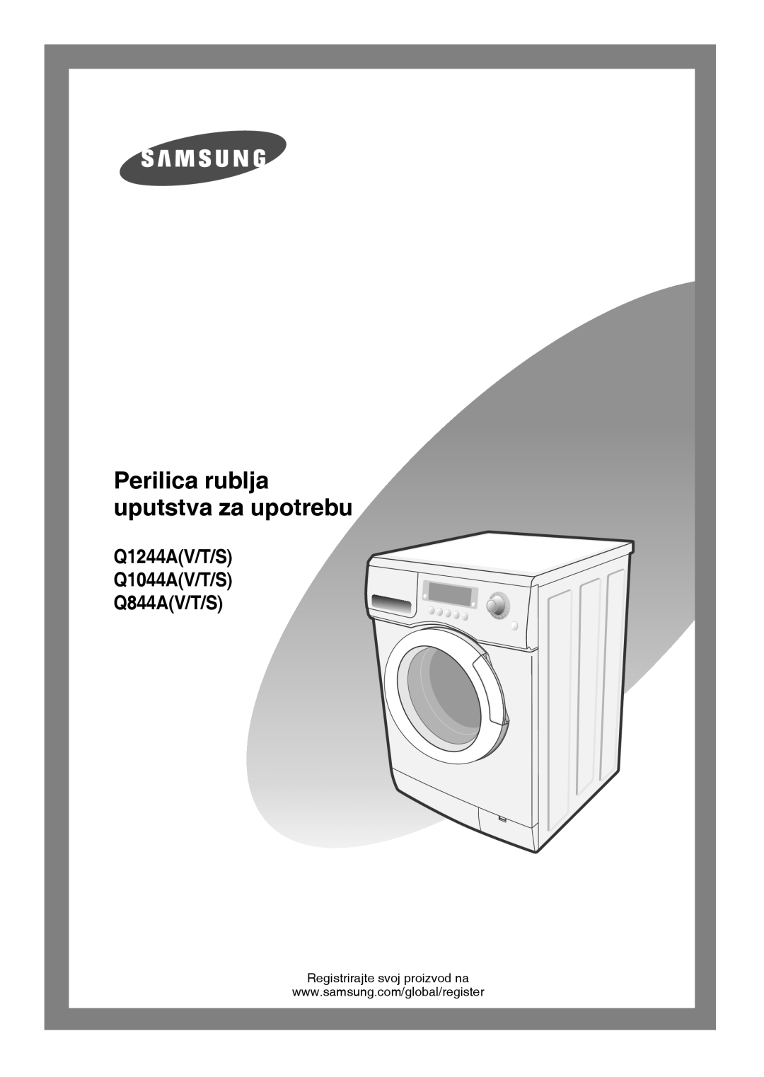 Samsung Q1044AVGW1/YLG manual Perilica rublja uputstva za upotrebu 