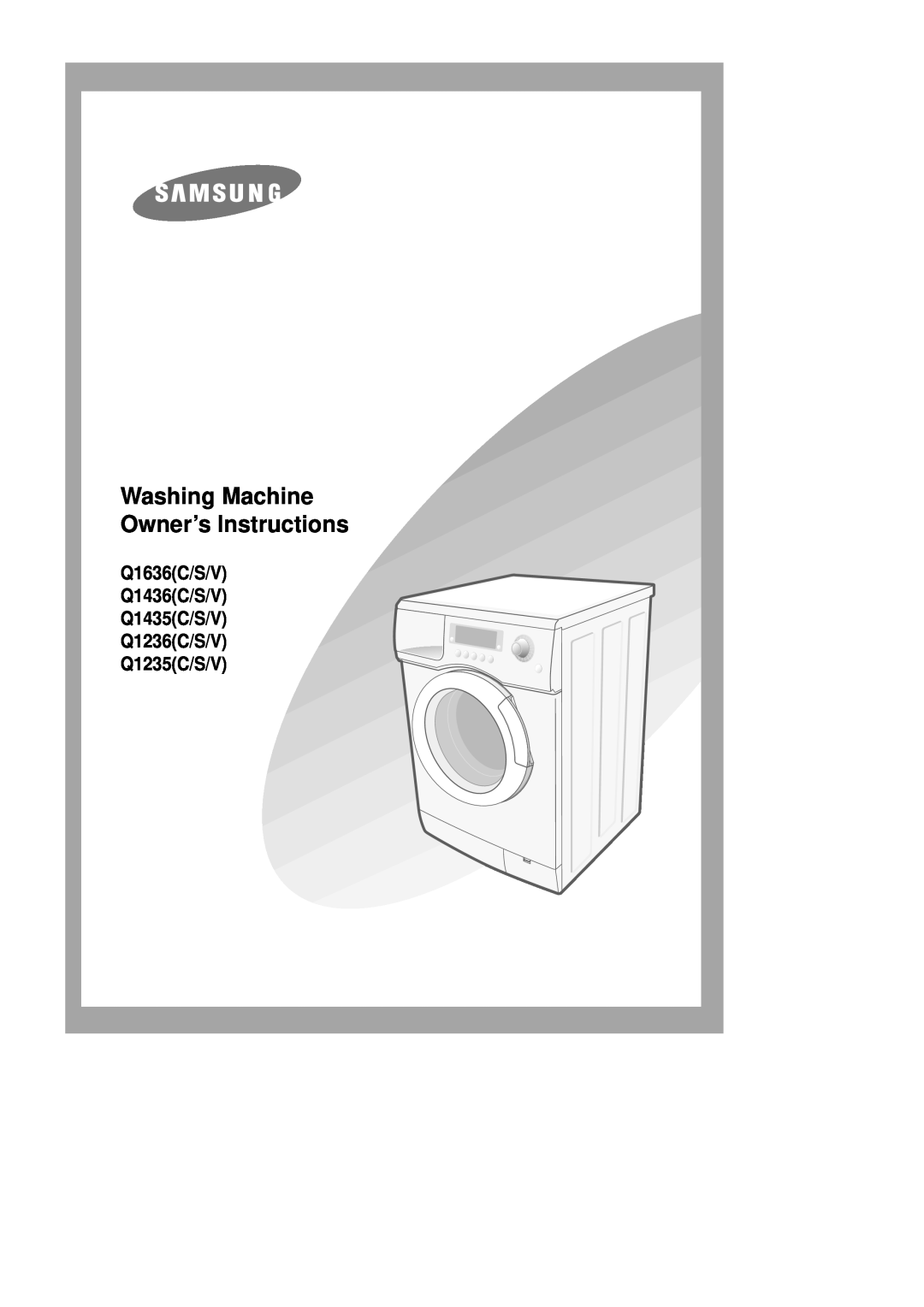 Samsung Q1435VGW1/XEF manual Lave-linge Mode d’emploi, Q1636C/S/V Q1635C/S/V Q1436C/S/V Q1435C/S/V Q1236C/S/V Q1235C/S/V 