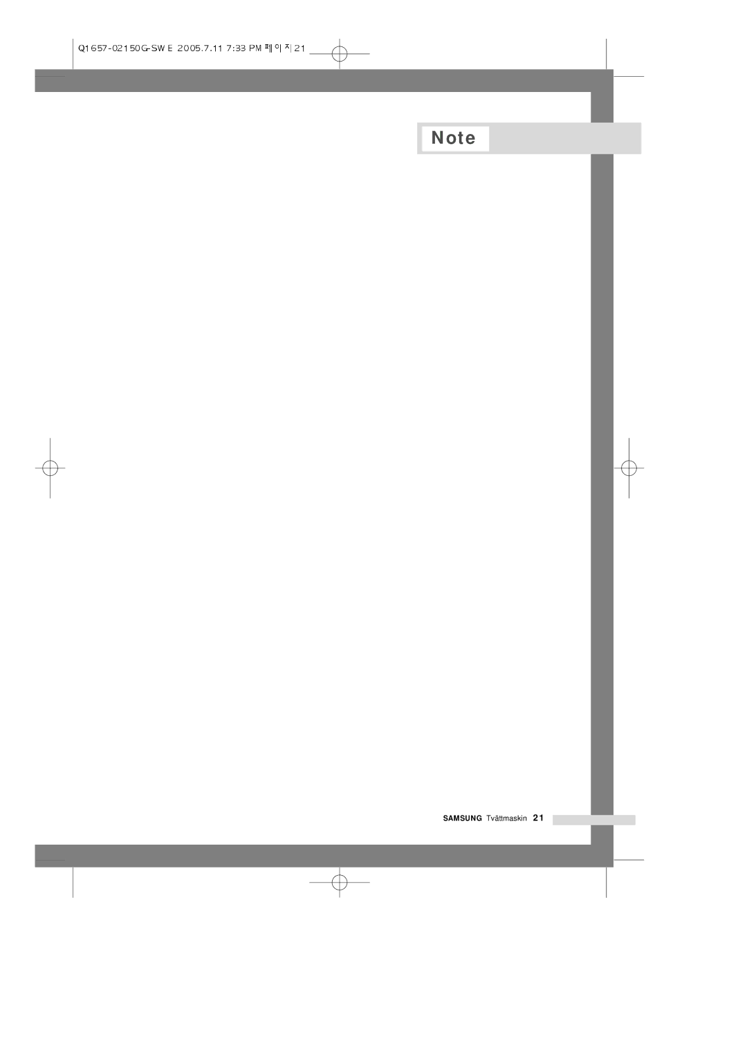 Samsung Q1657ATGW/XEE, Q1657ATGW1/XEE manual Samsung Tvättmaskin 