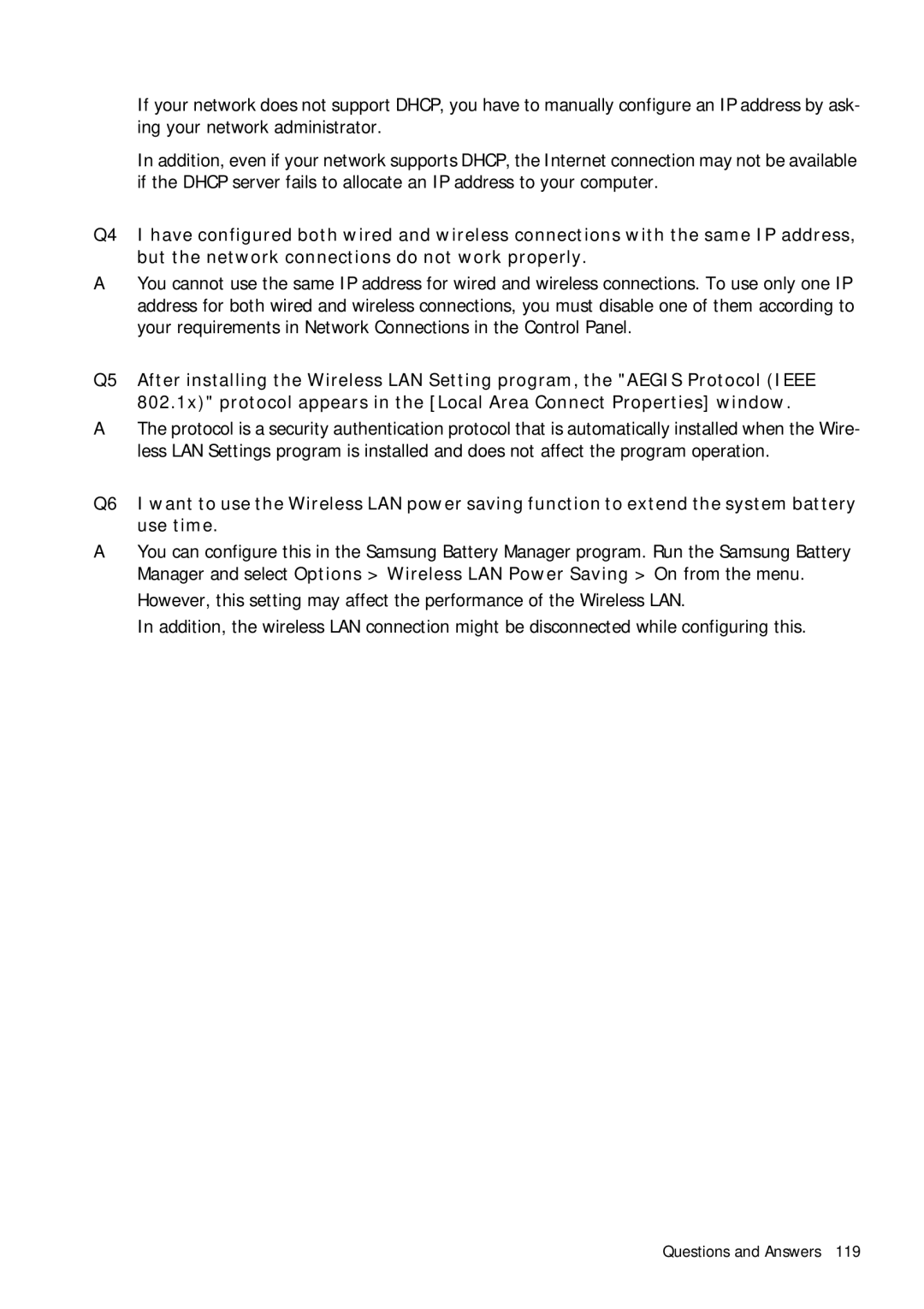 Samsung Q1B manual Questions and Answers 