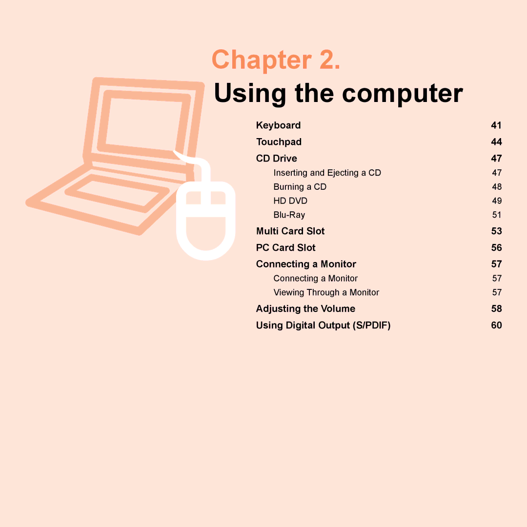 Samsung Q71 manual Chapter, Connecting a Monitor Viewing Through a Monitor 