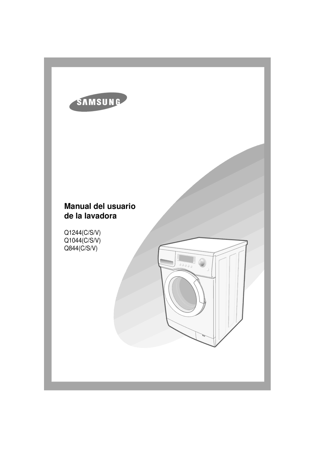 Samsung Q844GW/XEC, Q844GW1/XEC, Q1044GW1/XEC, Q1044GW/XEC, Q844GW-XEC, Q1244VGW-XEC manual Manual del usuario de la lavadora 