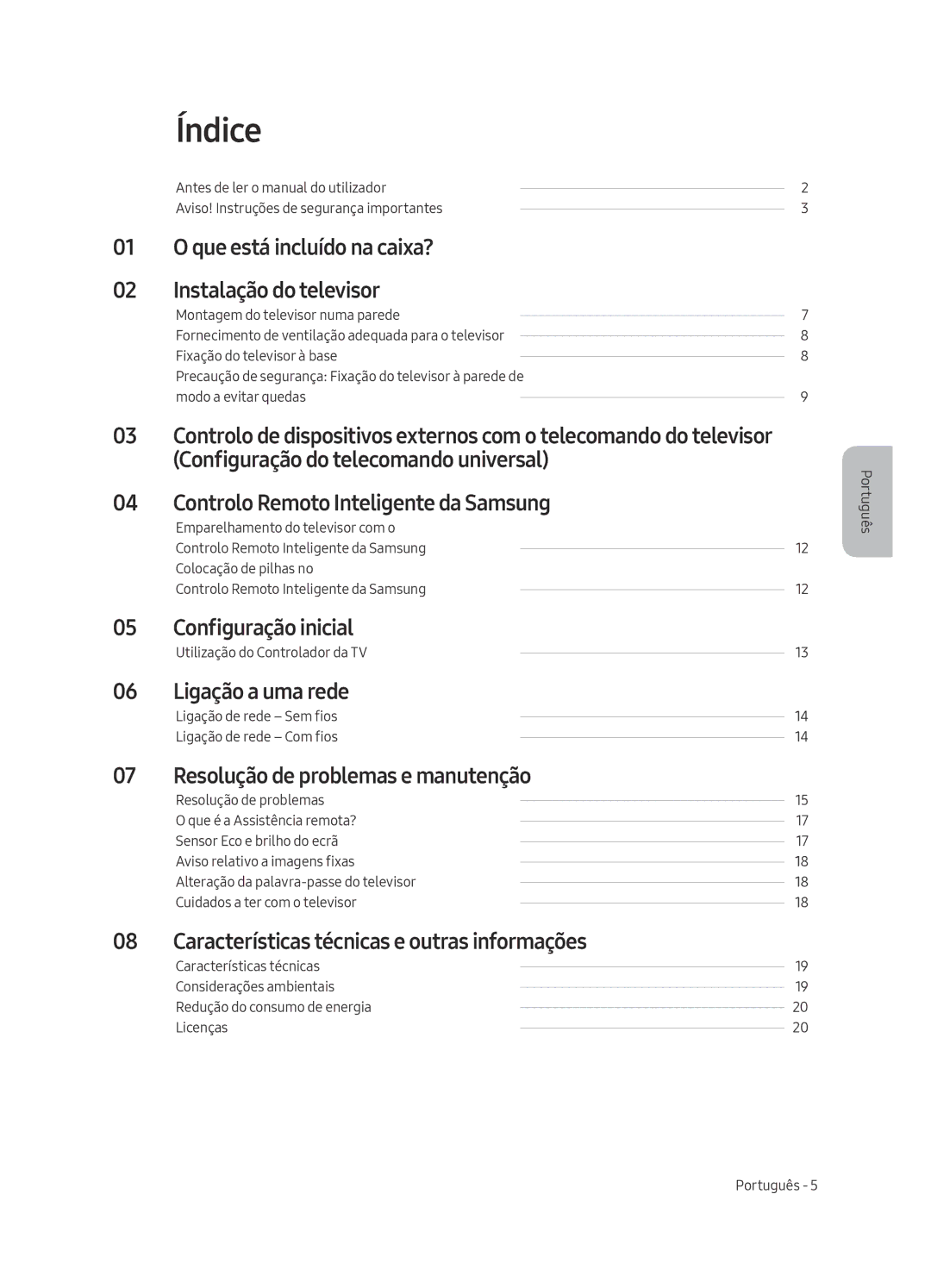 Samsung QE55Q6FAMTXXC, QE55Q6FAMTXXH, QE65Q6FAMTXXC, QE65Q6FAMTXZT, QE65Q6FAMTXXU, QE65Q6FAMTXXH, QE65Q6FAMTXZG manual Índice 