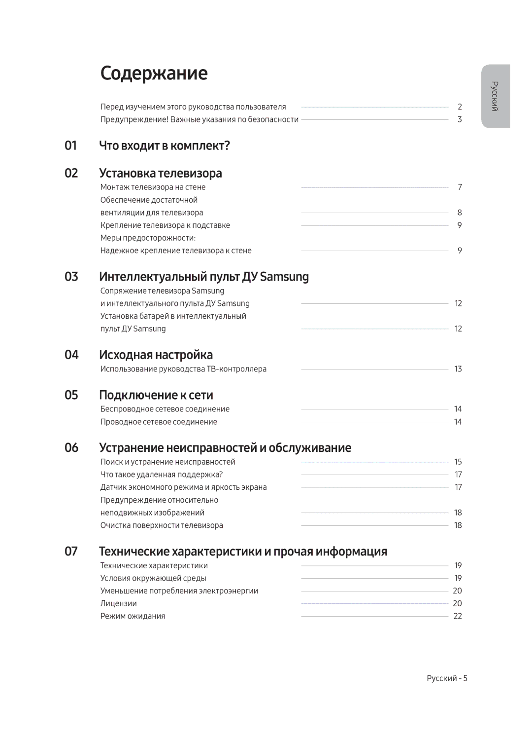 Samsung QE55Q6FAMUXRU manual Содержание 