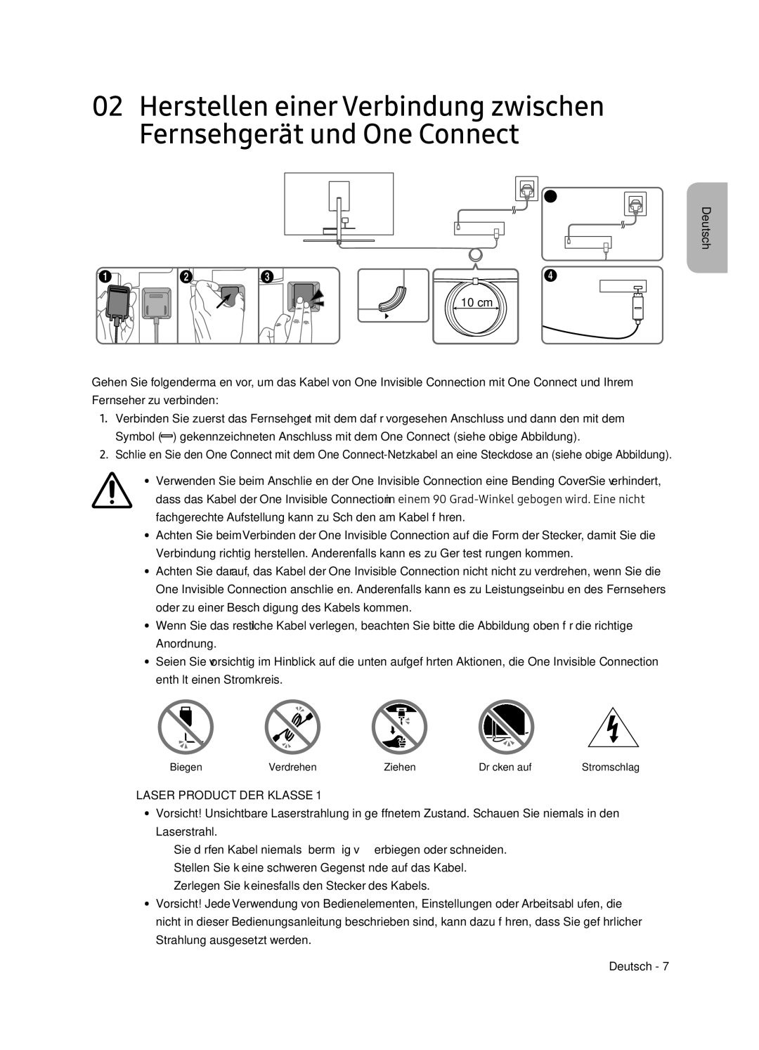 Samsung QE65Q9FNATXXH, QE55Q9FNATXXH manual Laser Product DER Klasse 