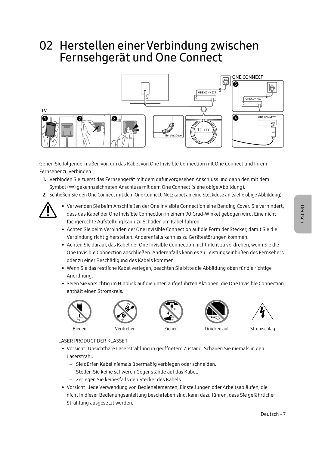 Samsung QE55Q7FNATXXC, QE65Q7FNATXXC manual Laser Product DER Klasse 