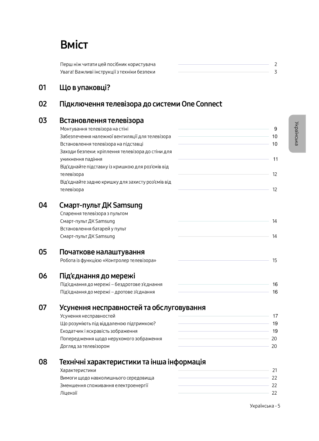 Samsung QE55Q8CAMUXRU, QE65Q8CAMUXRU, QE75Q8CAMUXRU manual Вміст 