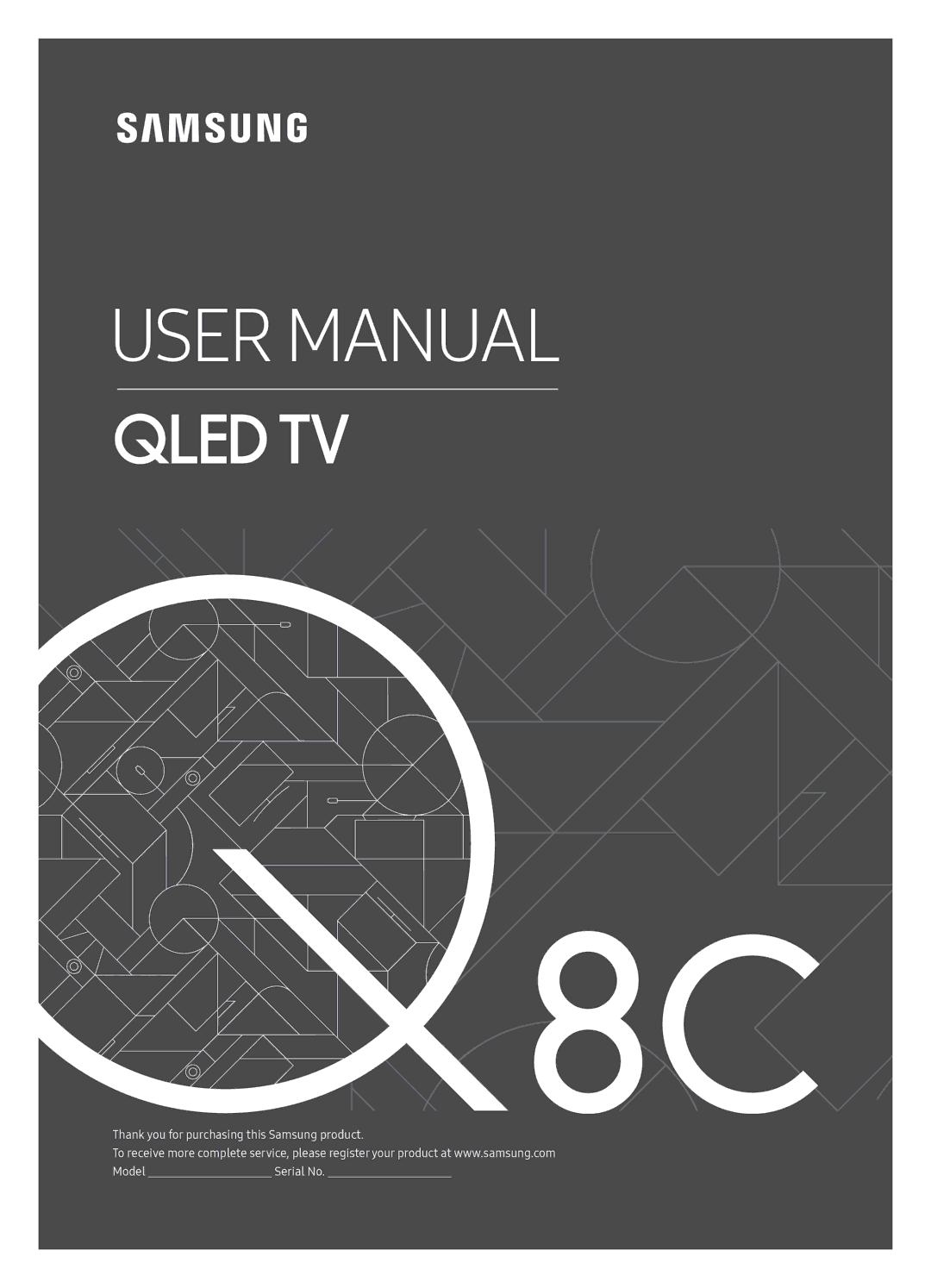 Samsung QE65Q8CNATXXH manual Thank you for purchasing this Samsung product Model 