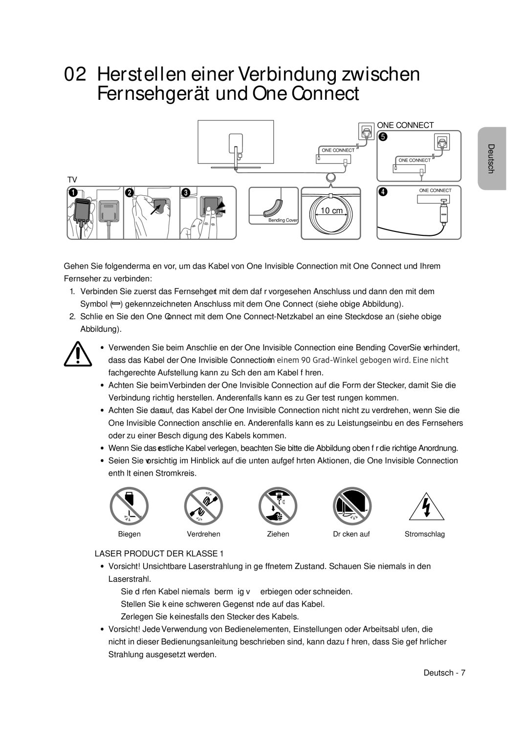 Samsung QE65Q8CNATXXH manual Laser Product DER Klasse 