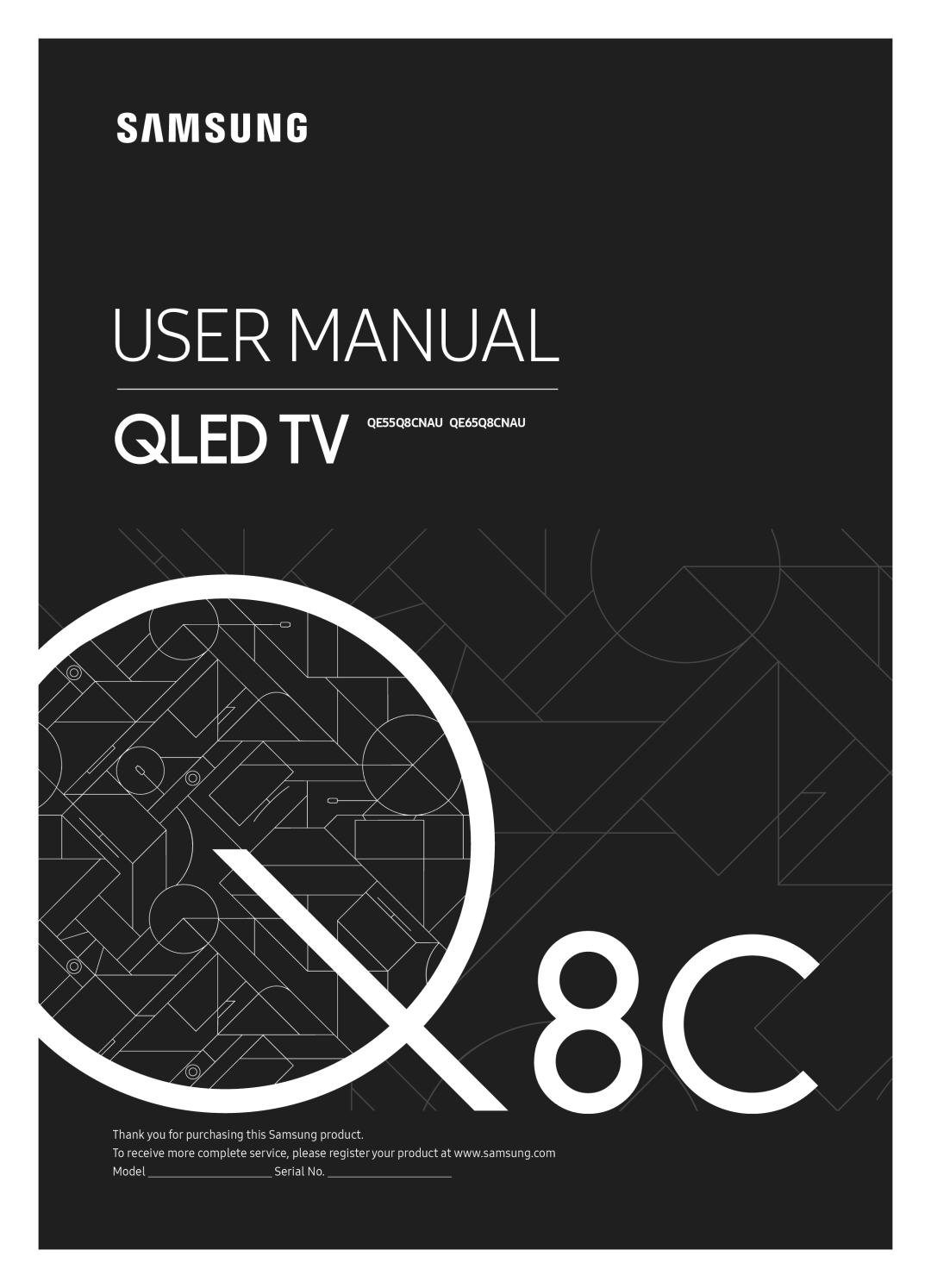 Samsung QE65Q8CNAUXRU manual Thank you for purchasing this Samsung product Model 