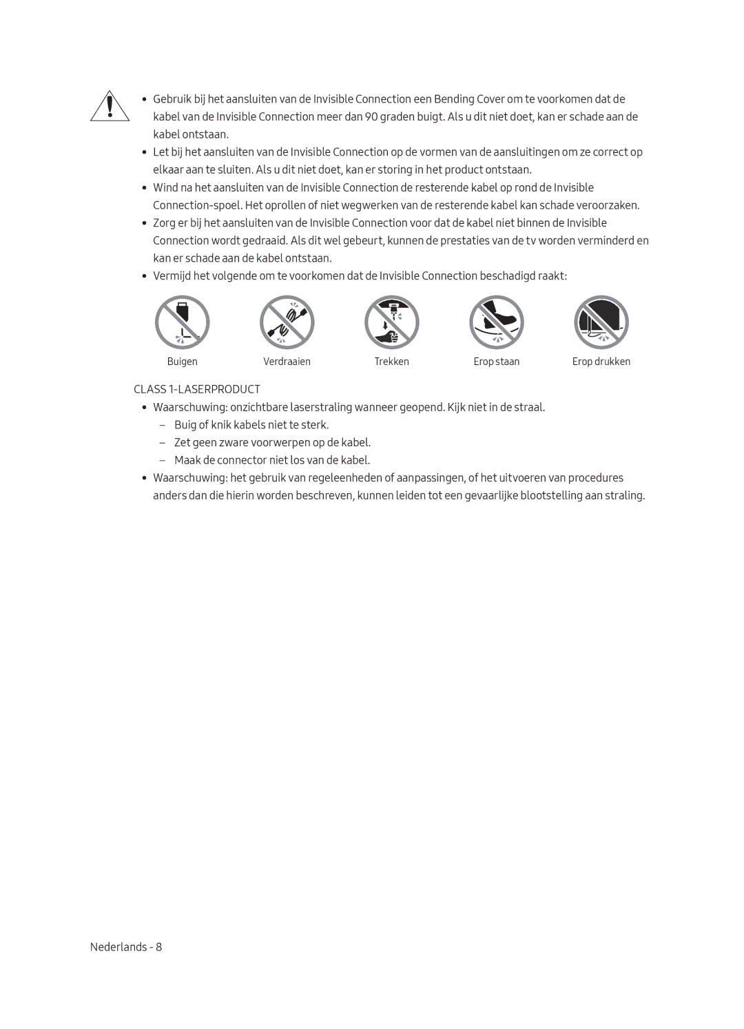 Samsung QE65Q9FAMLXXN, QE88Q9FAMLXXN manual Class 1-LASERPRODUCT 