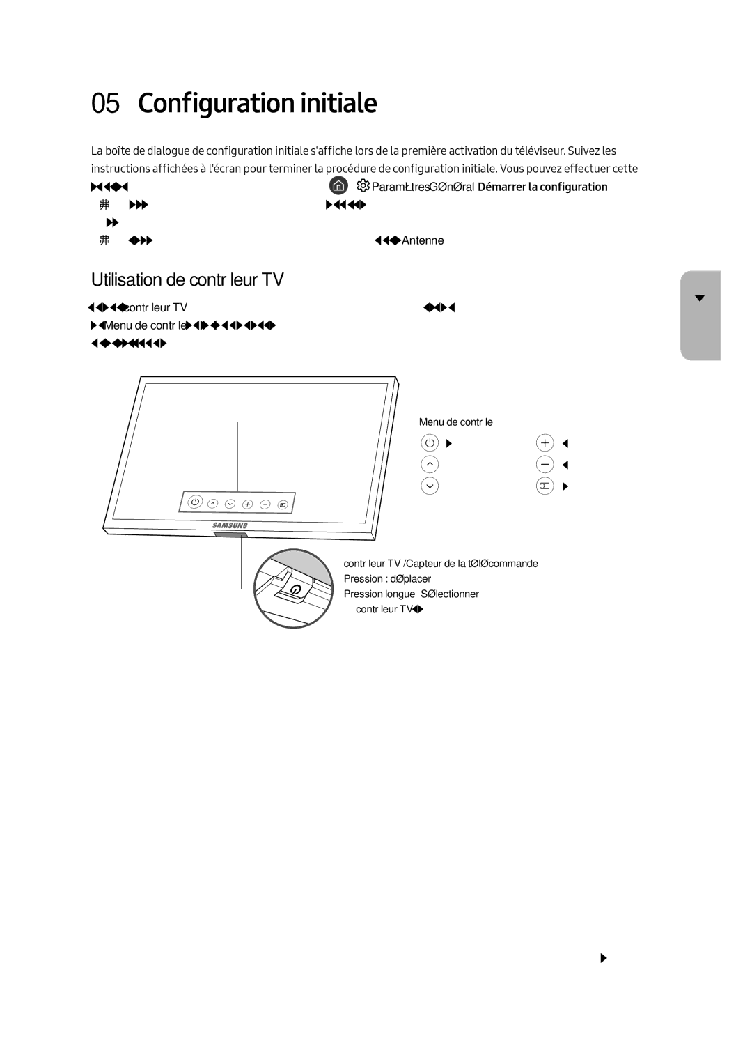 Samsung QE88Q9FAMTXXH, QE88Q9FGMTXZG, QE65Q9FGMTXZG, QE65Q9FAMTXXH manual Configuration initiale, Utilisation de contrôleur TV 