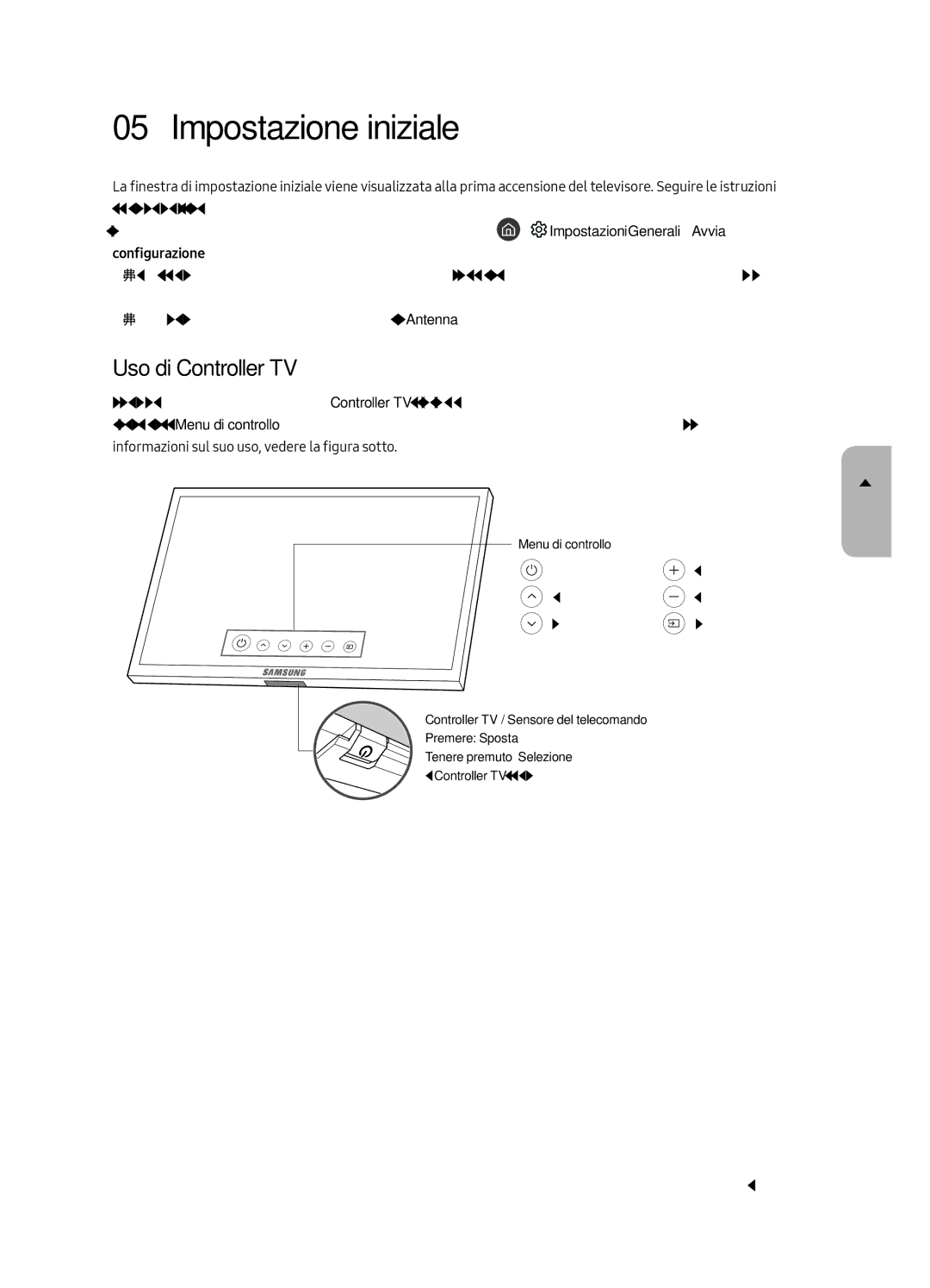 Samsung QE65Q9FGMTXZG, QE88Q9FGMTXZG, QE65Q9FAMTXXH, QE65Q9FAMTXZG, QE88Q9FAMTXXH Impostazione iniziale, Uso di Controller TV 