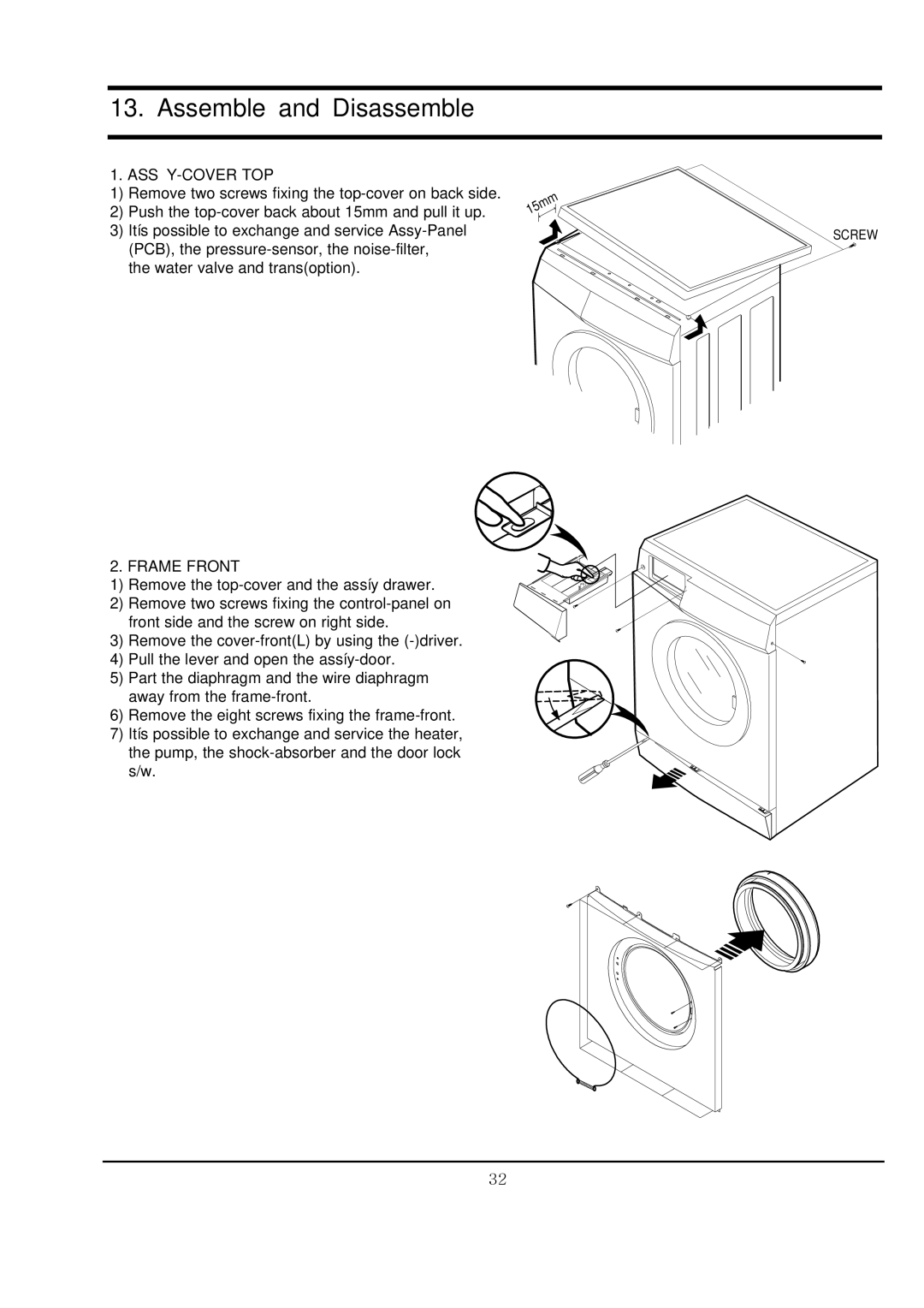 Samsung R1031GWS YLR, r1031gws specifications Assemble and Disassemble, ASSí Y-COVER TOP 