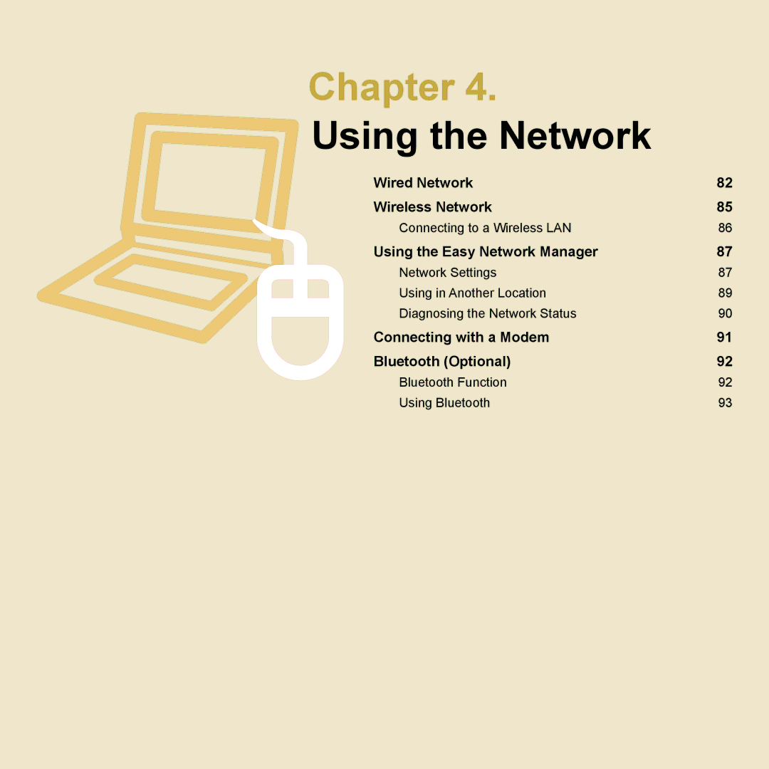 Samsung R21, R25plus, R20plus, R26plus, R19 Connecting to a Wireless LAN, Network Settings, Diagnosing the Network Status 