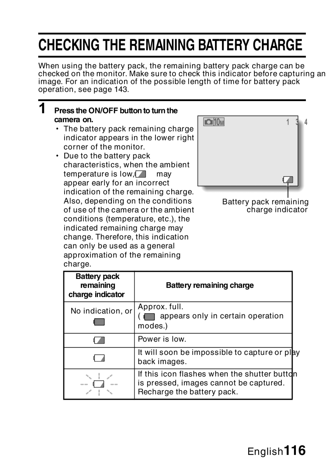 Samsung R50 instruction manual Checking the Remaining Battery Charge, Battery remaining charge 