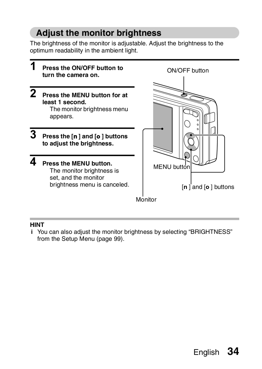 Samsung R50 instruction manual Adjust the monitor brightness 