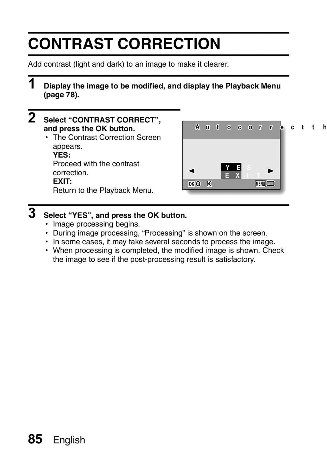 Samsung R50 instruction manual Contrast Correction 