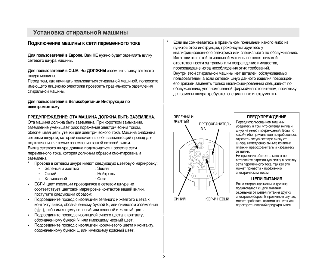 Samsung R813JGWU/YLW manual ÈÓ‰ÍÎ˛˜ÂÌËÂ Ï‡¯ËÌ˚ Í Òâúë ÔÂÂÏÂÌÌÓ„Ó ÚÓÍ‡, ÈêÖÑìèêÖÜÑÖçàÖ ùíÄ åÄòàçÄ ÑéãÜçÄ Åõíú áÄáÖåãÖçÄ 