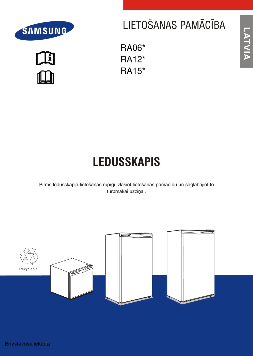 Samsung RA06CCSWQN/EUR, RA12CCSWQN/XEF, RA15CCSWQN/EUR manual RA06 RA12 RA15 