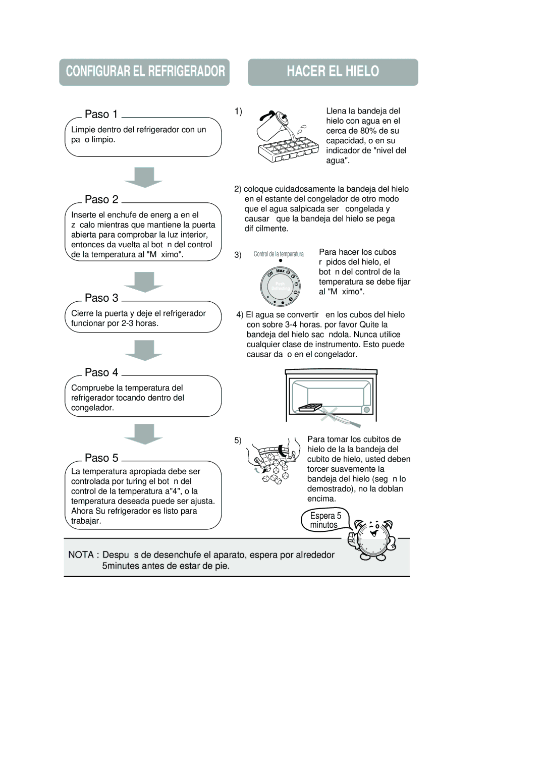 Samsung RA18FHSW1/CHA, RA18FHSS1/CHA manual Configurar EL Refrigerador 