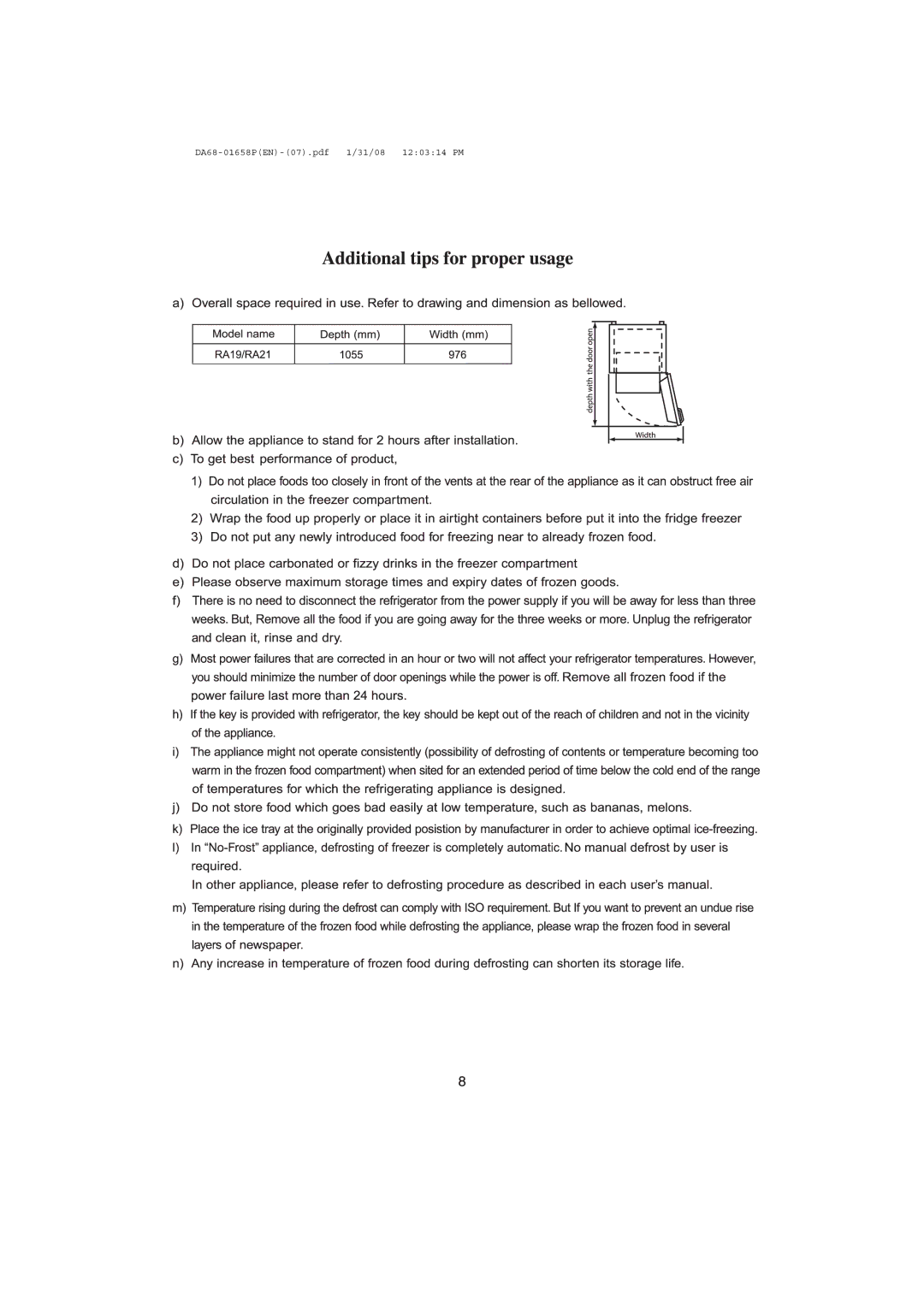 Samsung RA19V manual 